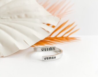 Witchy Woman Wrap Ring•Silver Adjustable Ring