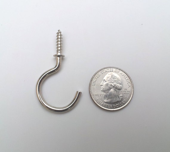 Ook Screw-In Cup Hooks - White - 1.25 in
