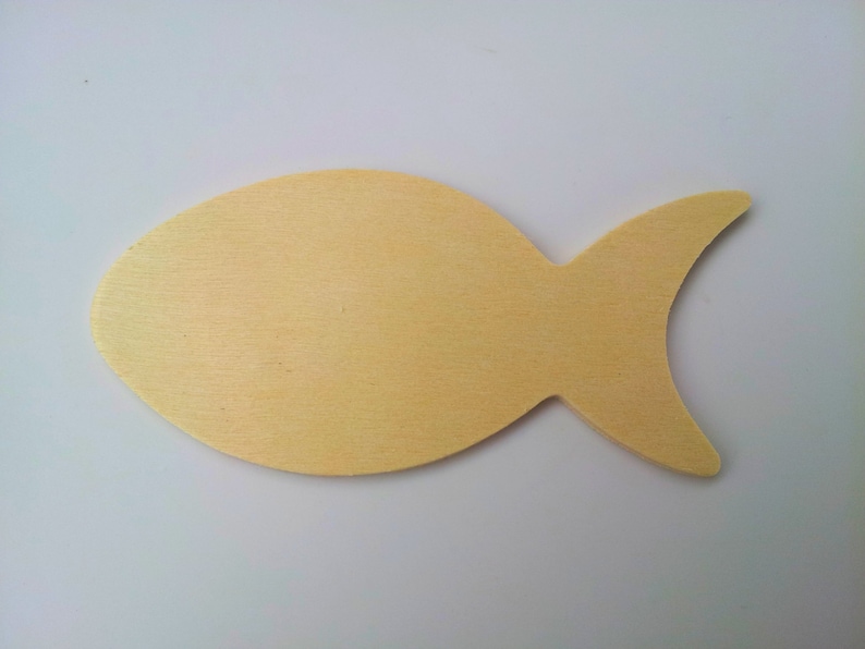 100 Unfinished Wooden Fish Cut Out Wood Fish Shape Ready To Paint Paper 