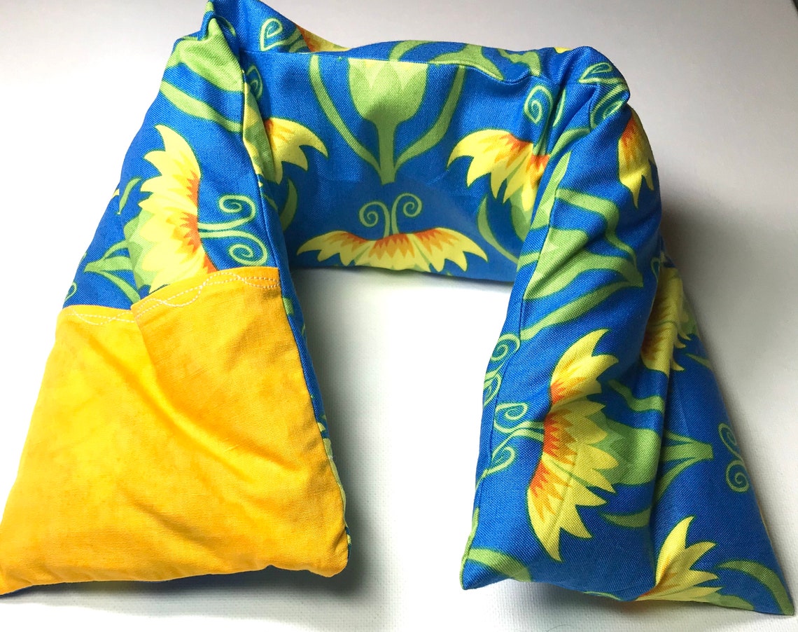 Microwave Heating Pad Natural BuckwheatFlaxseedRice Neck Etsy