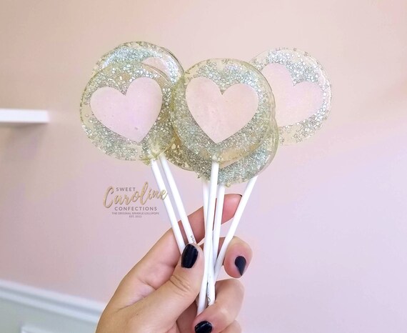 Silver Heart Party Favors