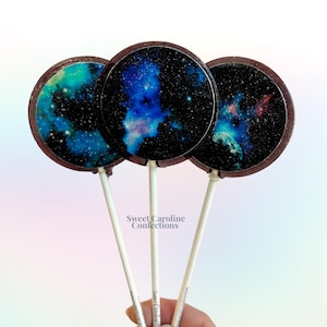 Outer Space Lollipops, Zodiac Favors, Galaxy Favors, Galaxy Party, Outer Space Lollipops, Candy Lollipops, Candy, Party Favors 4/Set