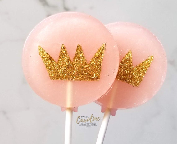 Princess Lollipops Princess Party Crown Lollipops Pink and | Etsy