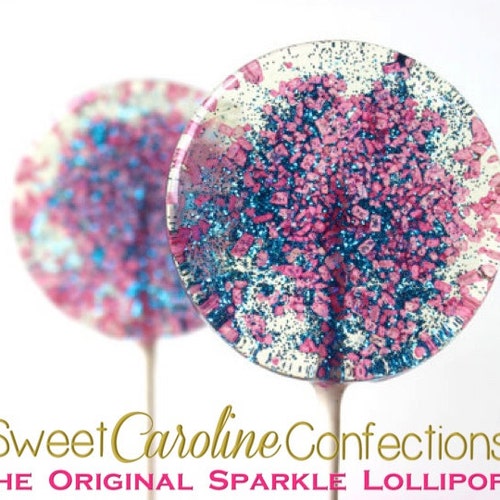Blue and Pink Lollipops Candy Wedding Favors Party Favors Etsy