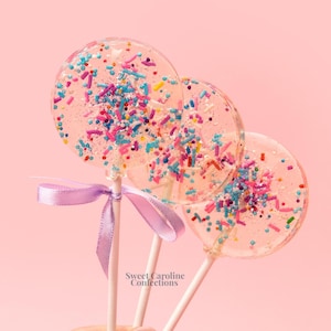 Unifetti Sparkle Lollipops, Birthday Favors, Birthday Party Candy, Unicorn Party Favors, Unicorn Themed Party, Confetti Candy, 6/Set