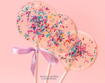 Unifetti Sparkle Lollipops, Birthday Favors, Birthday Party Candy, Unicorn Party Favors, Unicorn Themed Party, Confetti Candy, 6/Set