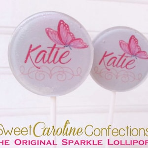 Butterfly Lollipops, Butterfly Party, Birthday Favors, Candy Lollipop, Lollipop Favors, Light Purple Favors-6/Set