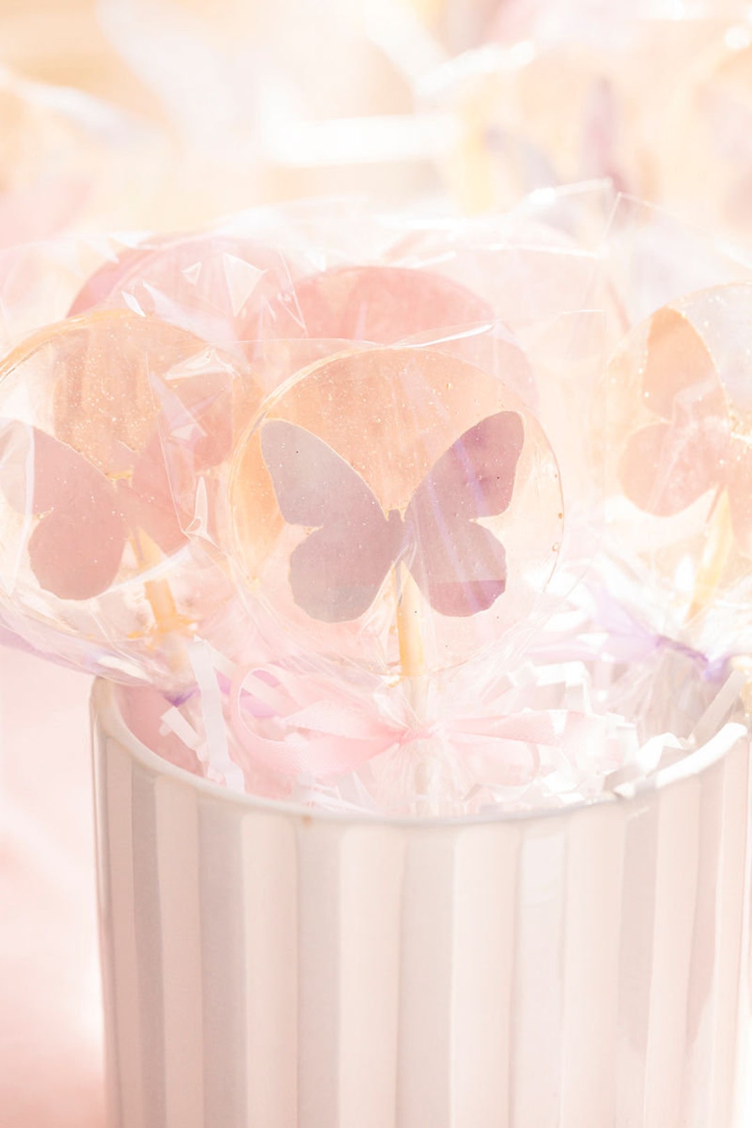 Pink Purple Butterfly Lollipops, Butterfly Birthday Party, Butterfly
