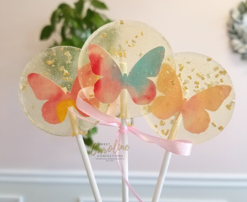 Butterfly Lollipops Butterfly Birthday Party Butterfly Etsy