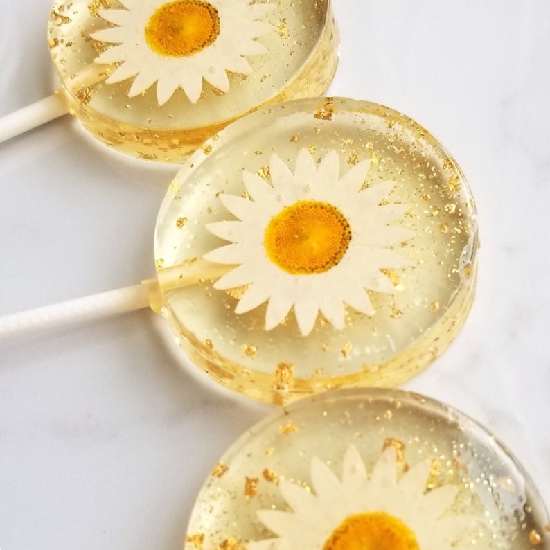 Daisy Flower Lollipops Daisy Favors Daisy Party Spring Etsy