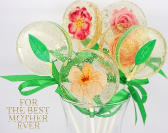 Flower Lollipops, Flowers for Mom, Mother's Day Lollipops, Mothers Day, Gift for Mom, Personalized Mom Gift, Flower Lollipops, Gift for Her