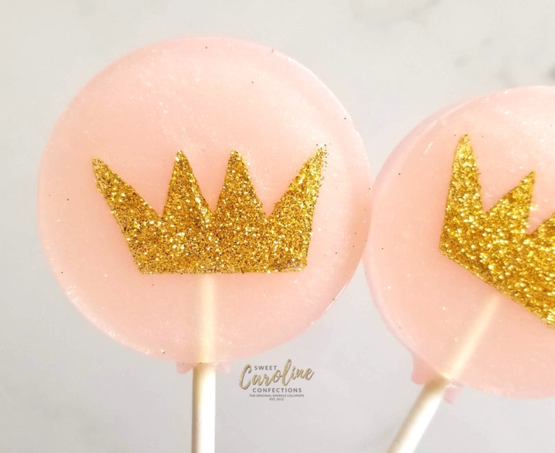 Princess Lollipops Princess Party Crown Lollipops Pink and | Etsy