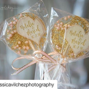 Wedding Favors, Wedding, Wedding Favors for Guests, Bridesmaid Gift, Wedding Gift, Candy, Sparkle, Glitter, Bridal Party, Love, Gift, 6/Set image 2