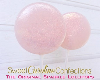 Light Pink Lollipops, Baby Pink Lollipops, Candy, Wedding Favor, Baby Shower Favor, Party Favors, Sweet Caroline Confections-6/Set