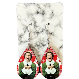 Buddy the Elf Earrings - Funny Christmas Party Jewelry