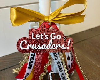Sports Team Cow Bell - Game Day Victory Bells - School Spirit - Red & Yellow