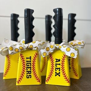 Sports Team Cow Bell - Game Day Victory Bells - Baseball Softball Sport Cowbell Noise Maker - Baseball Mom -Travel Ball - Sports Gear