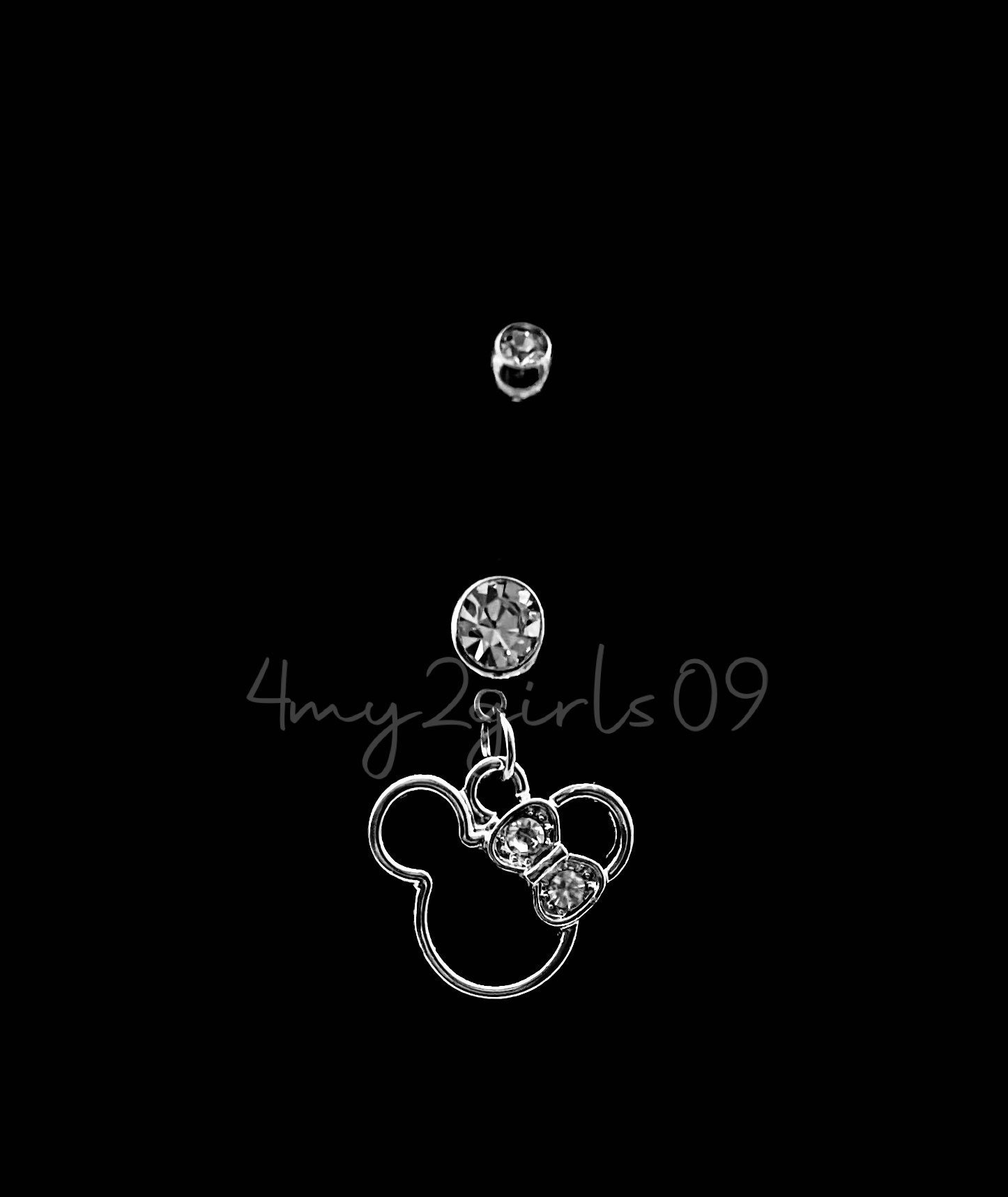 Minnie mouse belly button ring deals