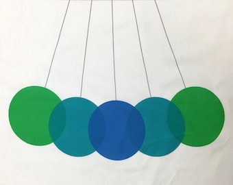 Pendulum printed fabric to go with the Exploring the Physics of Motion Quilt pattern