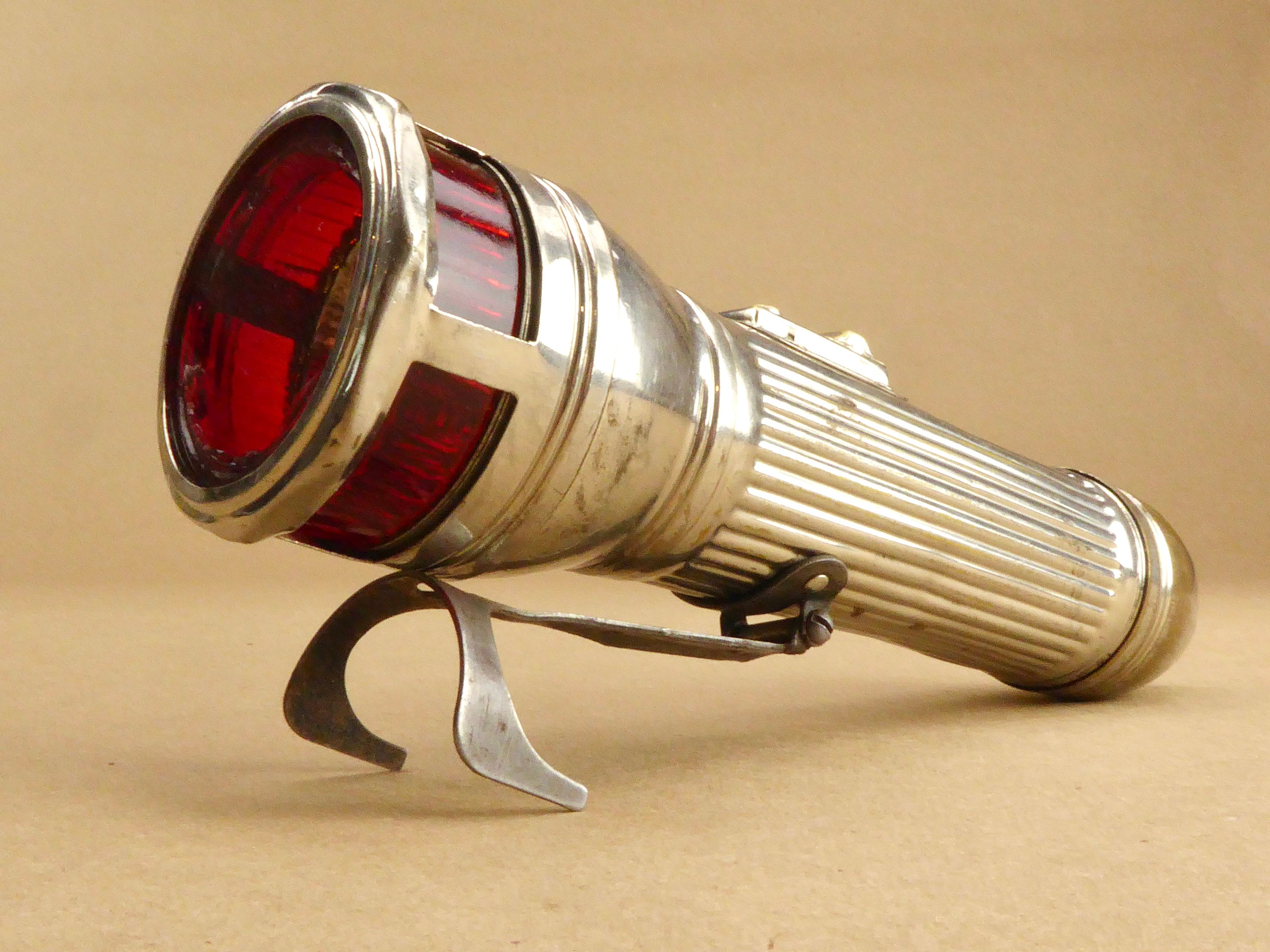 Vintage Working Usalite Redhead Motorist Safety Flashlight