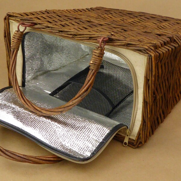 Vintage Smith and Hawken Picnic Basket - Insulated Bag - Cooler - Lunch Bag