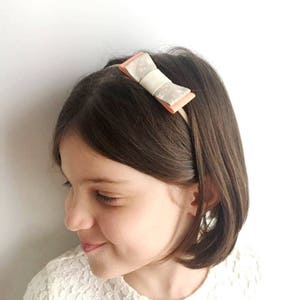 Headband/ hair bow/ girls/ elastic/ handmade/ hair accessories