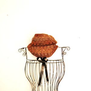 Brown cowl/ Wool/ neckwarmer/ infinity scarf/ crochet/ winter/ accessories/ scarflette/ unisex