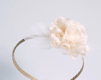 Wedding headband/ flower lace/ bridesmaid/ flower girls/ lace hairband/ handmade/ baby girls/ hair accessories/ ceremony