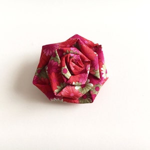 Pin flowers,Fabric rose brooch,Brooch pin handmade,Pin red brooch,Floral pins,Floral fabric brooch pin,Brooches handmade,Fabric pins girl