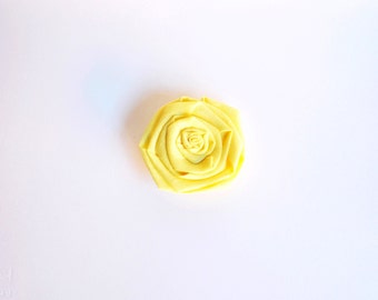 Yellow brooch,Floral fabric brooch pin,Brooch flower,Brooch handmade,Fabric yellow rose brooch,Fabric Brooch pin handmade,woman accessories