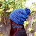 Crochet Pattern Slouchy Beanie Chunky Pom Pom Winter Fall Autumn Hat Textured Easy Beginner PDF Tutorial Download Slouch Cute Womens Teen