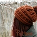 Crochet Pattern Slouchy Hat Womens Beanie Pom Pom Winter Puff Stitch Textured PDF Tutorial Download Slouch Cute Comfy Teen