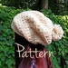 Crochet Pattern Slouchy Beanie Pom Pom Winter Fall Autumn Hat Textured Easy Beginner PDF Tutorial Download Slouch Cute Comfy Womens Teen