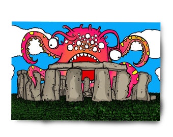 STONEHENGE Is getting Slobbered on! SLOBBERHENGE - Print