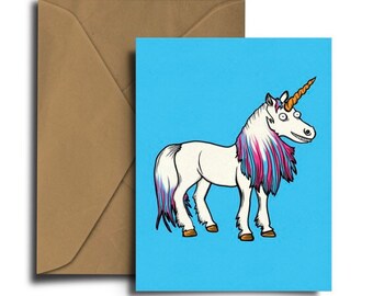 Unicorn - Birthday Card - Magic - Christmas Card - whatever Card