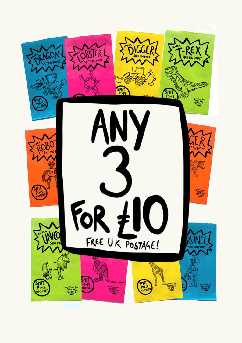 Dragon Split Pin Puppet FREE UK POSTAGE Fantasy Easter Etsy