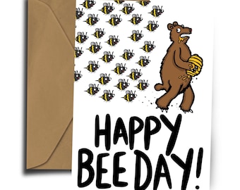 Happy Bee Day! Bee birthday Card