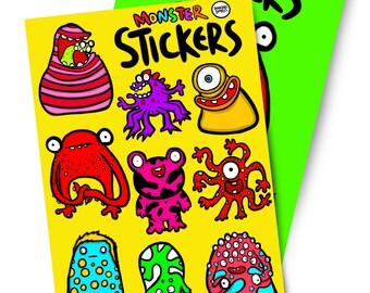 Monster Sticker Sheet - Monsters - Stickers