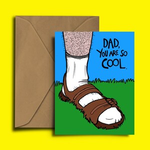 Dad You Are So Cool - Vatertagskarte - Geburtstagskarte - Lustiger Dad - Socken und Sandalen