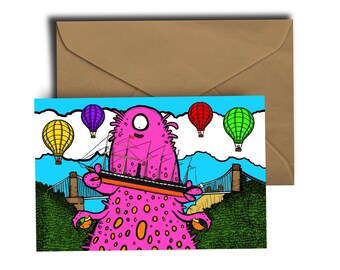 Monster Toy - Bristol  - A6 greeting Card