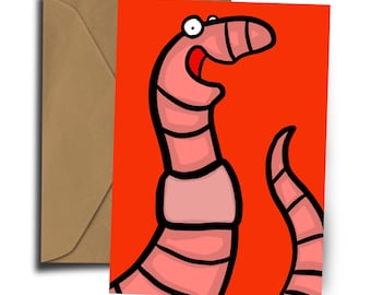 Worm - Earthworm - Happy - Happy Birthday
