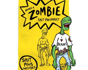Zombie - Pin Puppet - Craft Pack - Stocking Filler -