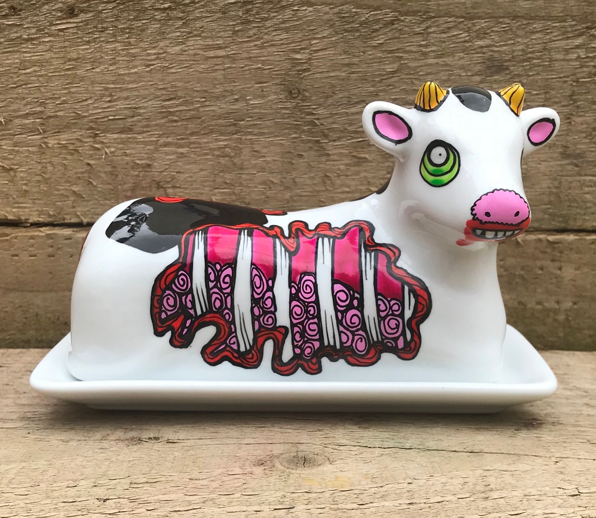 Cow on sale butter dish