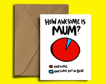 Awesome Mum Card - Mother’s Day Card - Mums Birthday - Happy Birthday