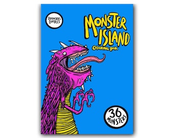 Monster Island Colouring Book - Colouring Book - Monsters - Stocking Filler