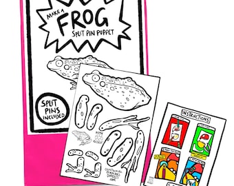 Frog - Pin Puppet - Craft Pack - Stocking Filler -