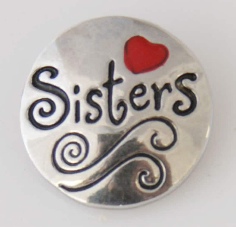 Sisters w Red Heart Snap It SKB7754 Popper Chunk Snap Button Interchangeable 18mm 20mm snap