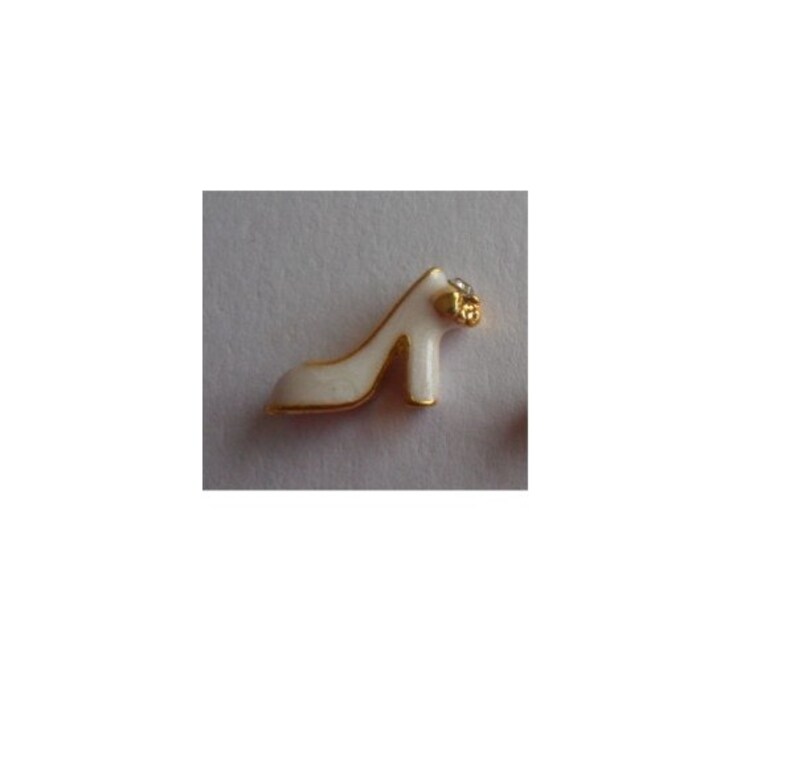 Wedding Bride High Heel Shoe 3D MCJ0112 Floating Charm for Memory Glass Locket
