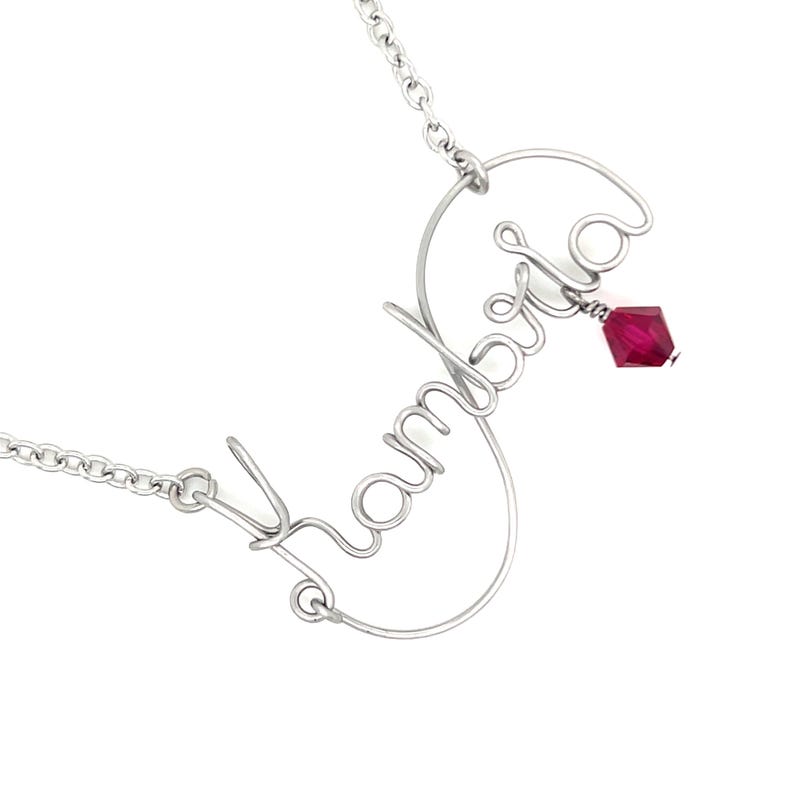 Stainless Steel Wire Script Name Necklace | Personalized Custom Name Jewelry Gift image 6