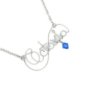 Stainless Steel Wire Script Name Necklace | Personalized Custom Name Jewelry Gift image 8